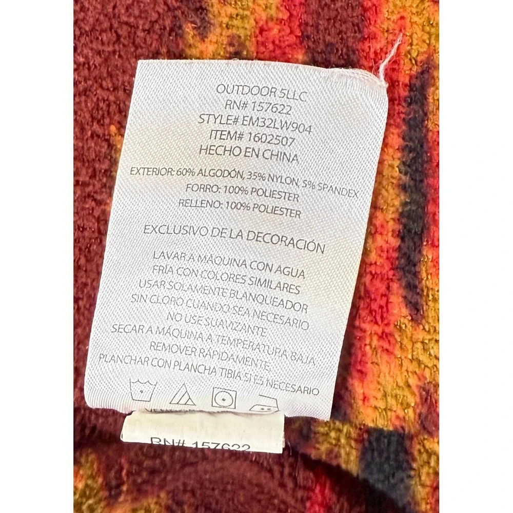 Eddie Bauer Mens S Voyager Fleece Blanket Aztec‎ Lined Jacket Tan Cowboy Western
